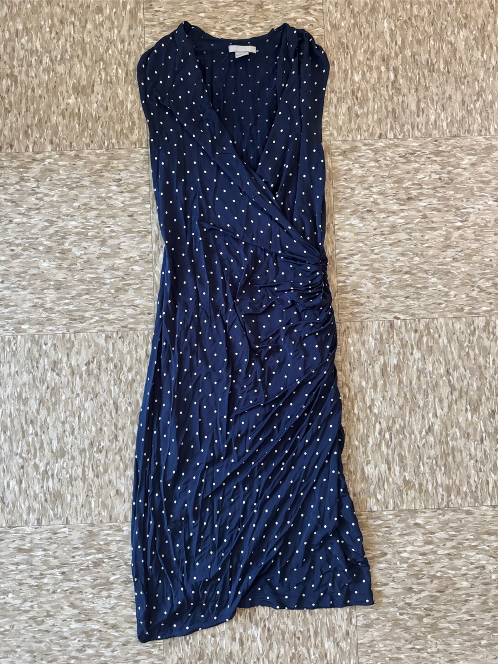 H&M Navy Polka Dot Dress Size XS